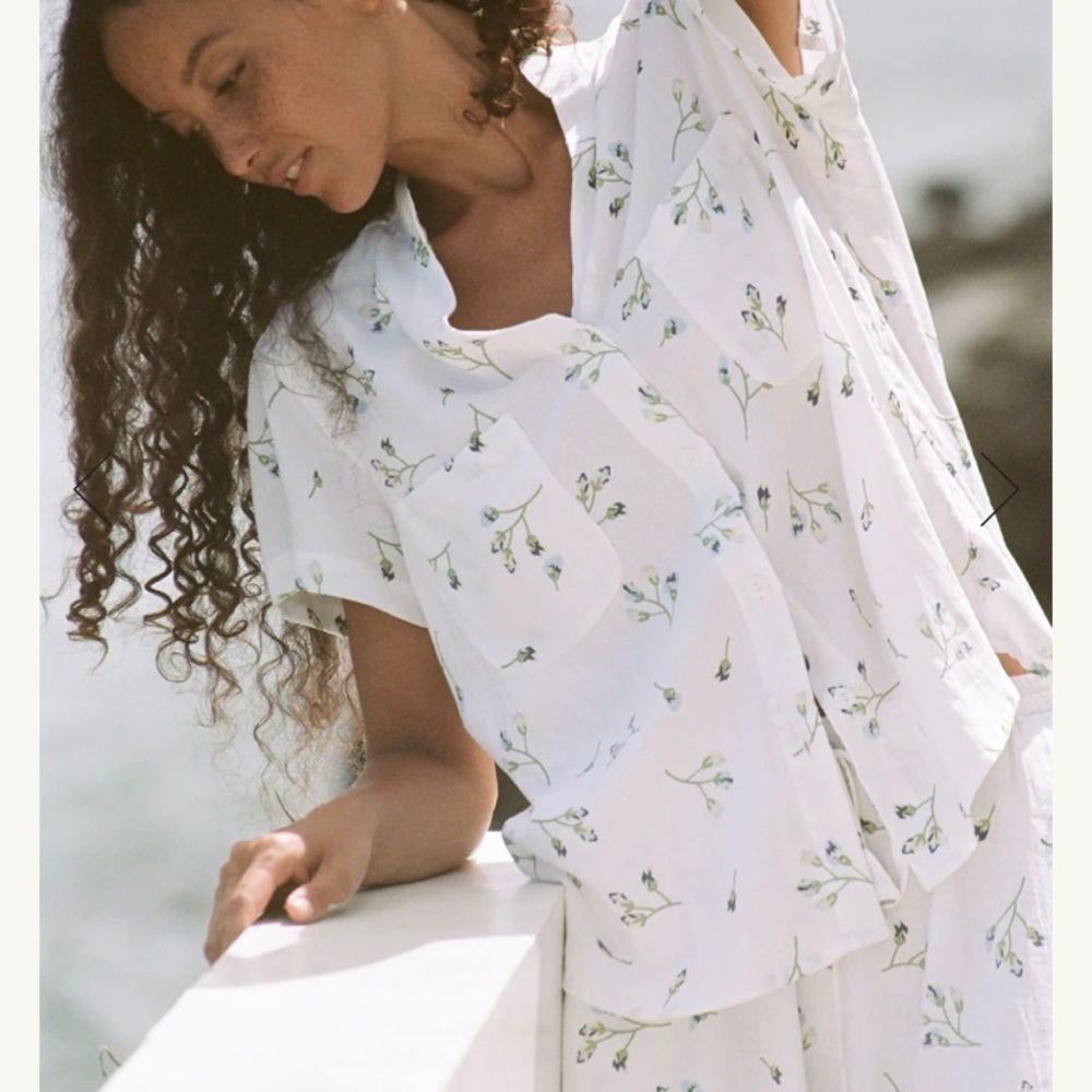 Piyama Maggie Pajama Set - Long Pants - Lyocell Linen - Bluebell